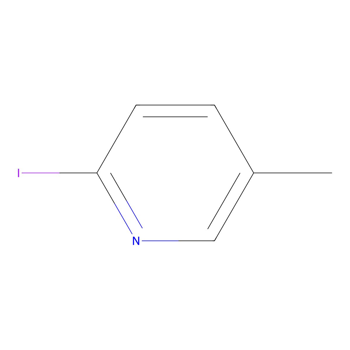 2-Iodo-5-methylpyridine molecular structure, CAS 22282-62-8