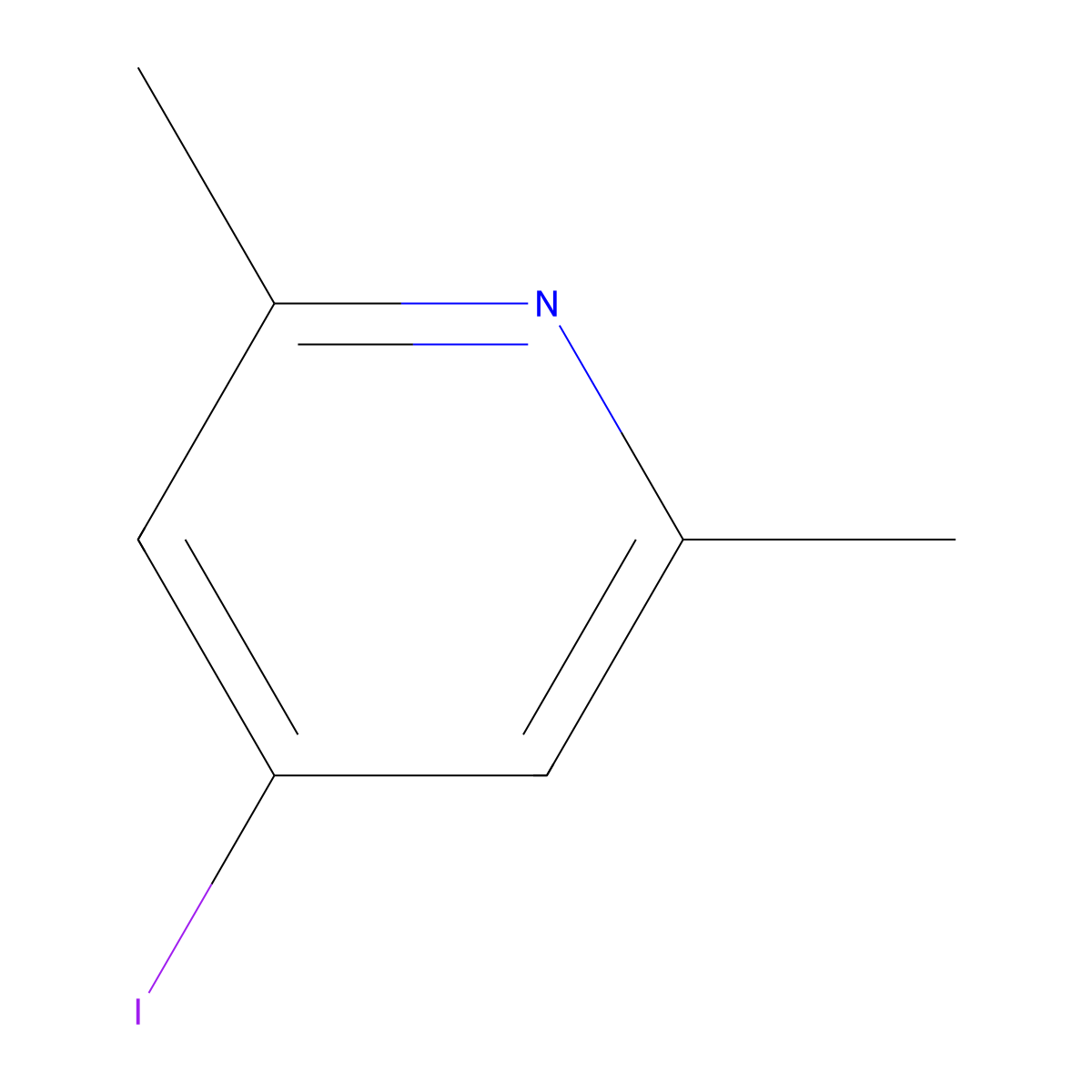 4-Iodo-2,6-dimethylpyridine molecular structure, CAS 22282-67-3