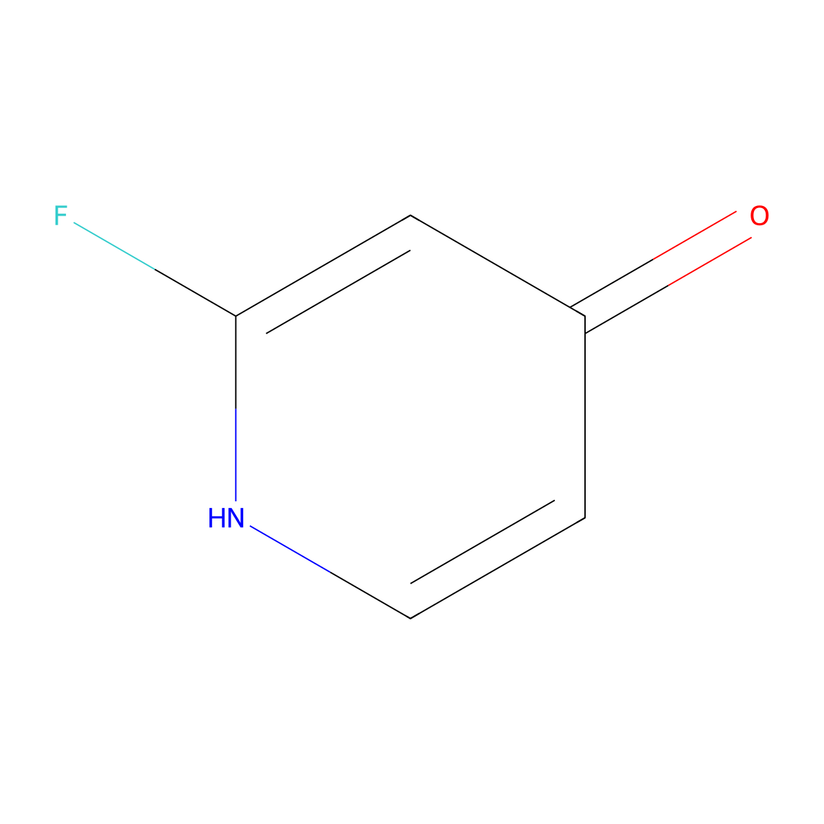 2-Fluoropyridin-4-ol molecular structure, CAS 22282-69-5