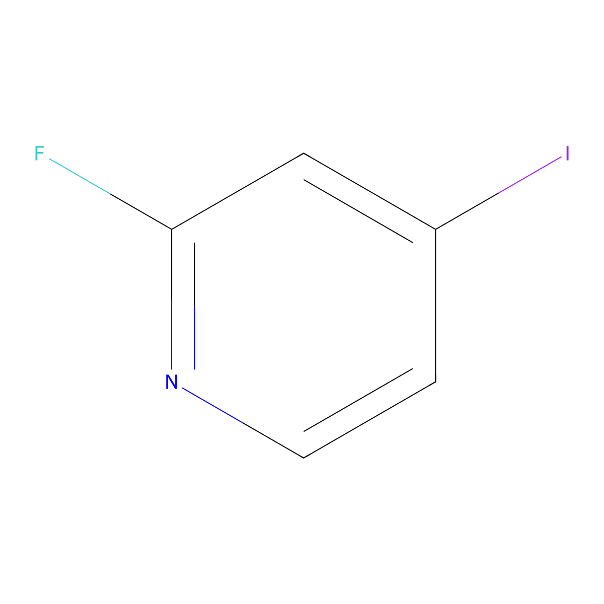 2-Fluoro-4-iodopyridine molecular structure, CAS 22282-70-8