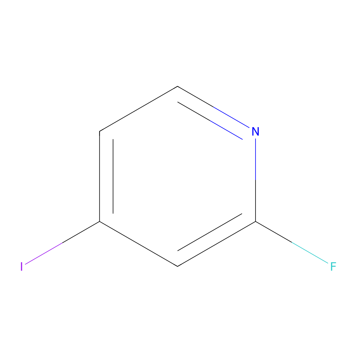2-Fluoro-4-iodopyridine molecular structure, CAS 22282-70-8