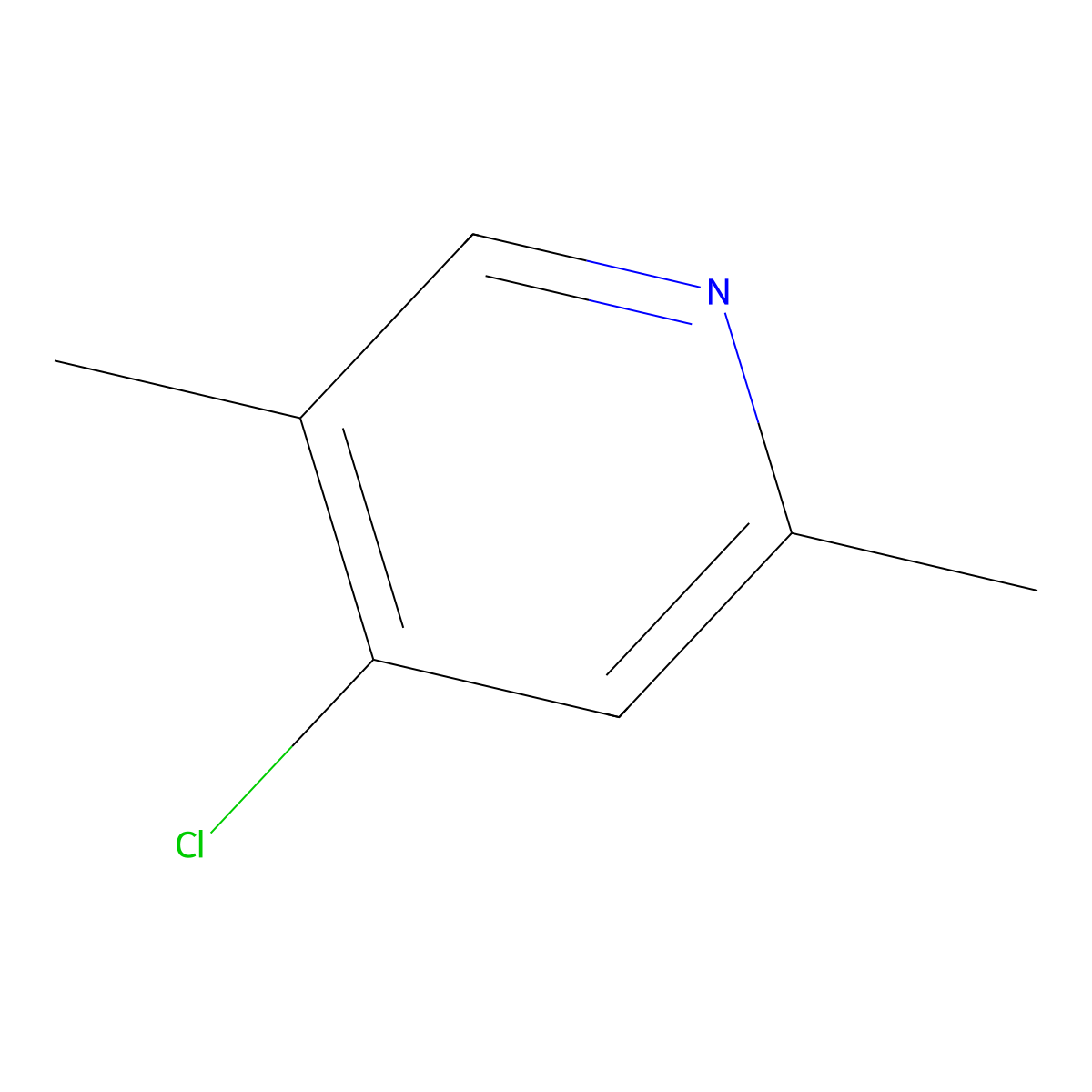 4-Chloro-2,5-dimethylpyridine molecular structure, CAS 22282-80-0