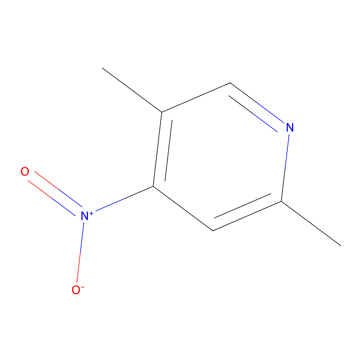 2,5-Dimethyl-4-nitropyridine molecular structure, CAS 22282-82-2