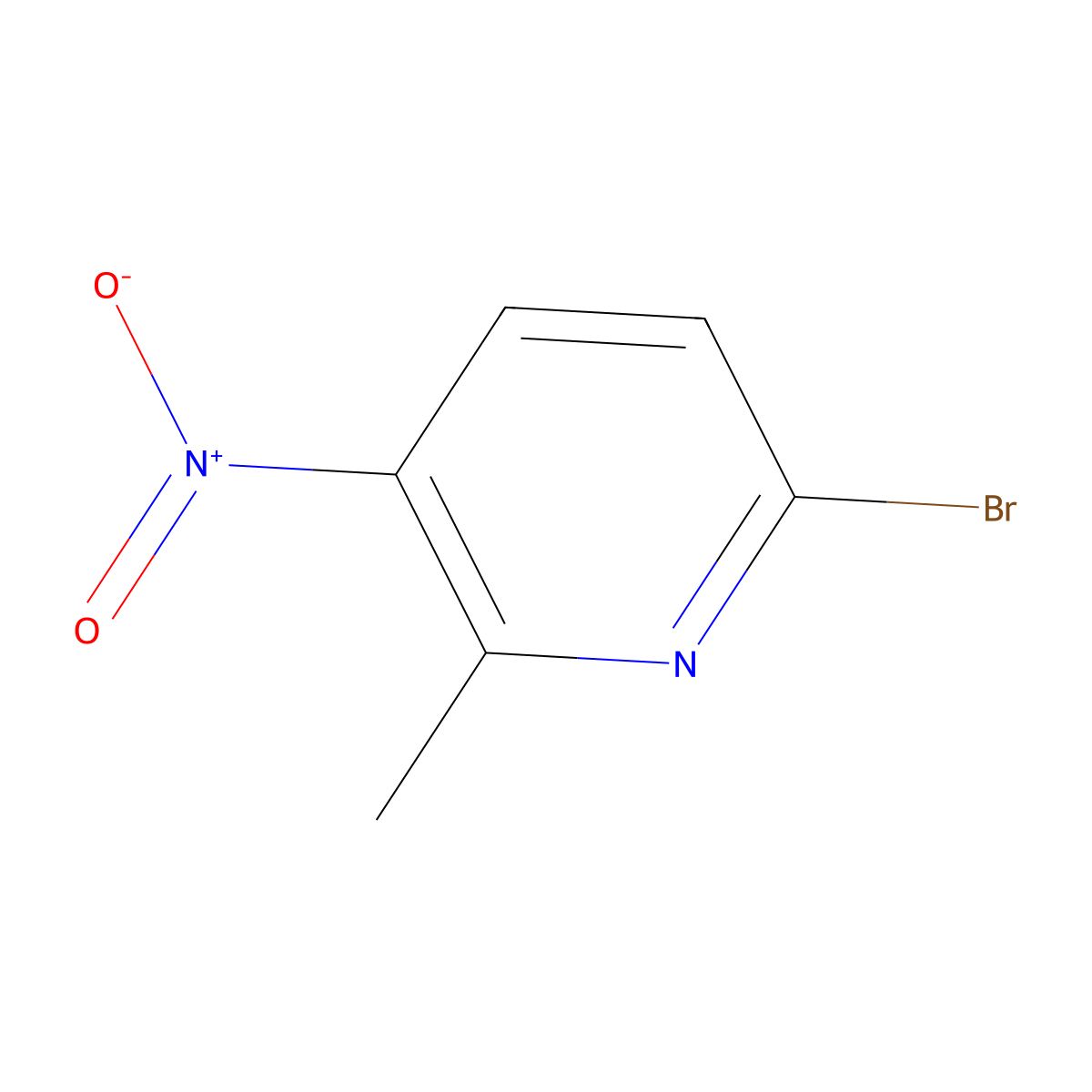 6-Bromo-2-methyl-3-nitropyridine molecular structure, CAS 22282-96-8
