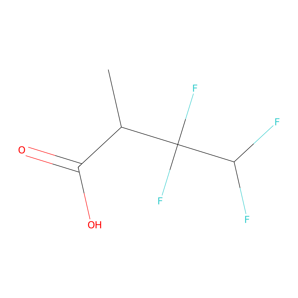 3,3,4,4-Tetrafluoro-2-methylbutanoic acid molecular structure, CAS 2228204-33-7