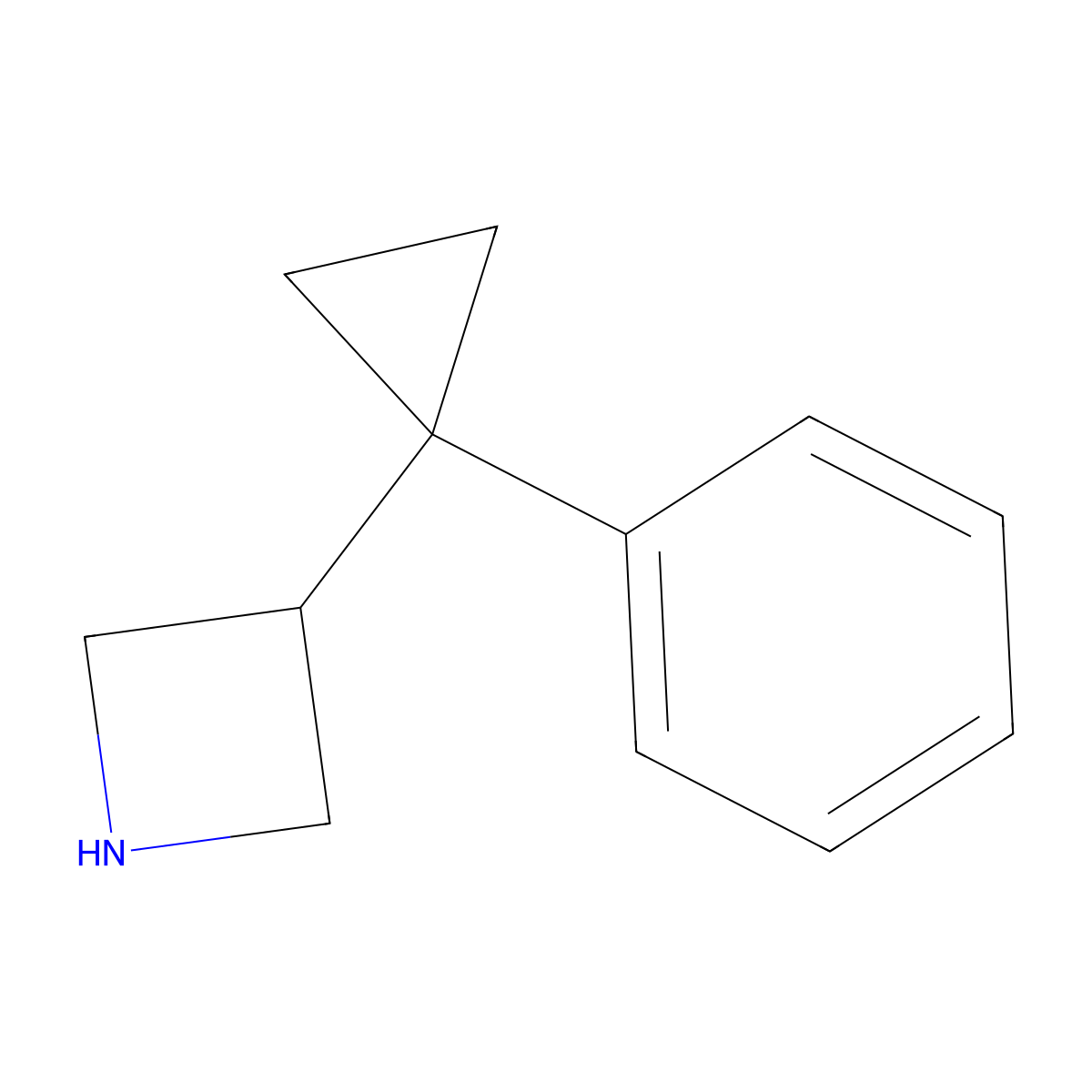 3-(1-Phenylcyclopropyl)azetidine molecular structure, CAS 2228211-35-4