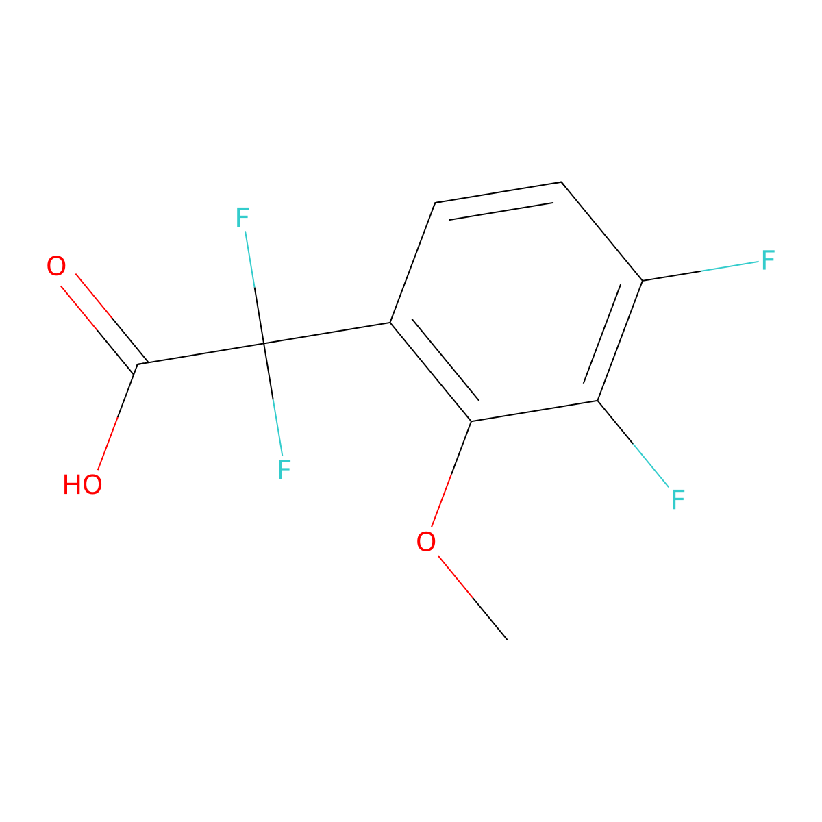 2-(3,4-Difluoro-2-methoxyphenyl)-2,2-difluoroacetic acid molecular structure, CAS 2228213-29-2