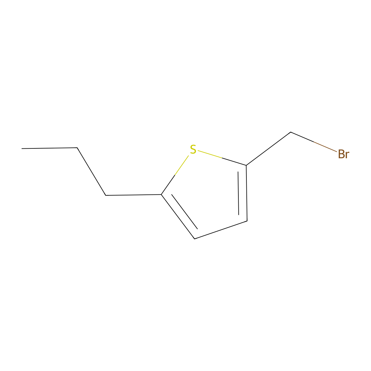 2-(Bromomethyl)-5-propylthiophene molecular structure, CAS 2228214-09-1