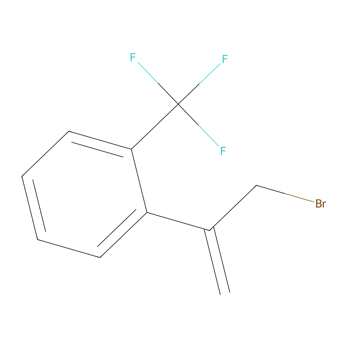 1-(3-Bromoprop-1-en-2-yl)-2-(trifluoromethyl)benzene molecular structure, CAS 2228214-60-4