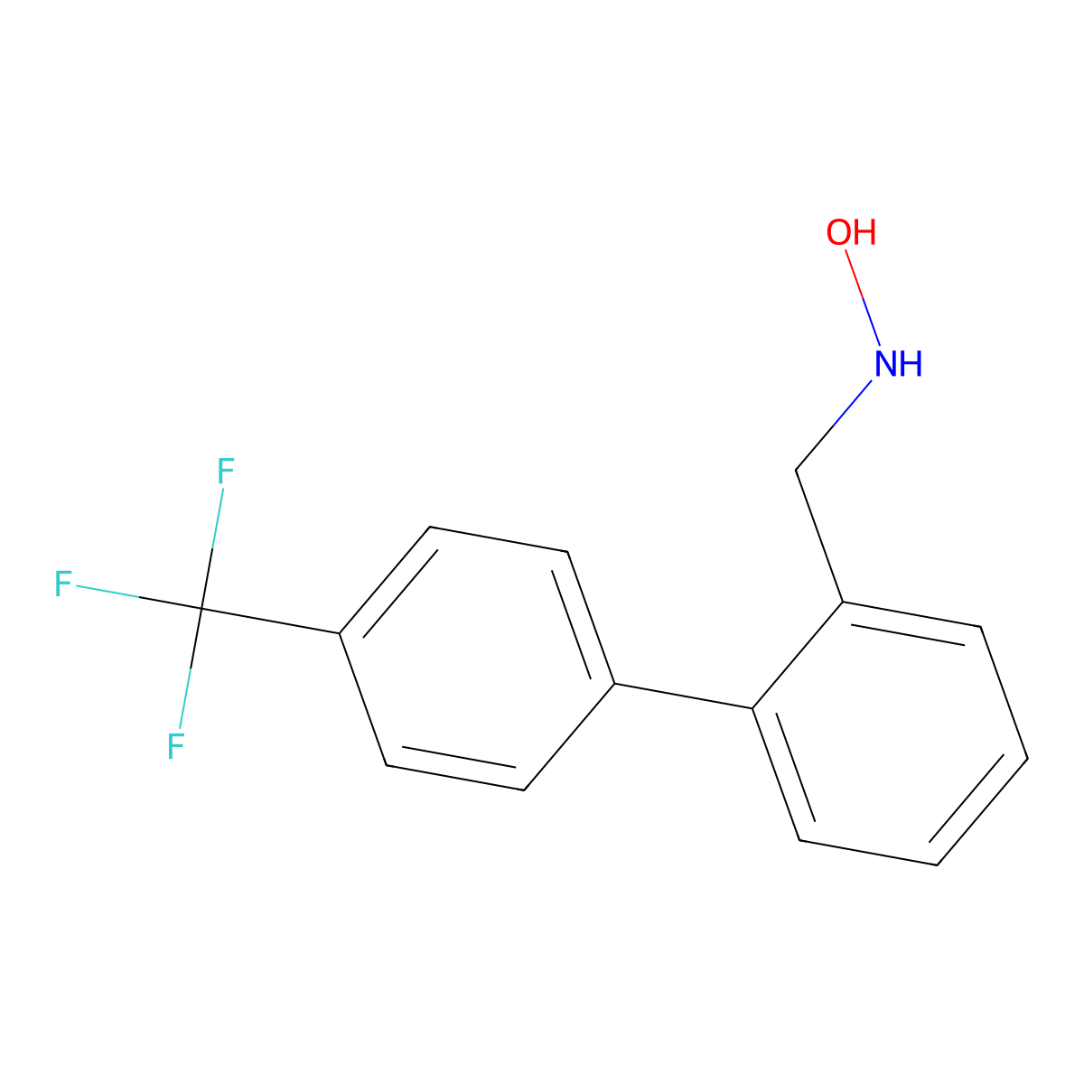 N-({2-[4-(trifluoromethyl)phenyl]phenyl}methyl)hydroxylamine molecular structure, CAS 2228219-19-8