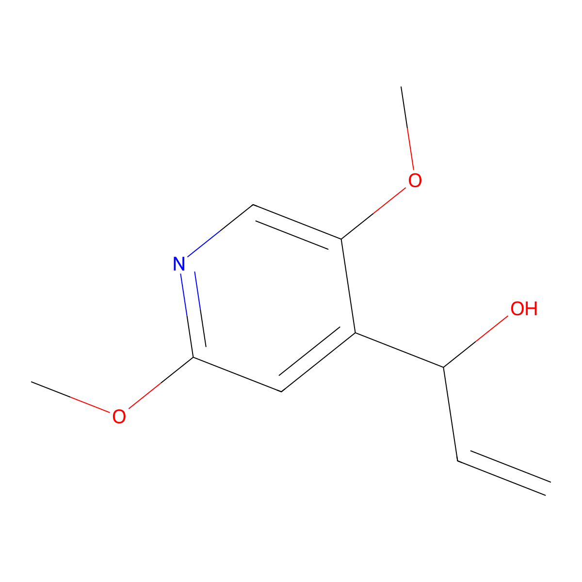 1-(2,5-Dimethoxypyridin-4-yl)prop-2-en-1-ol molecular structure, CAS 2228219-35-8