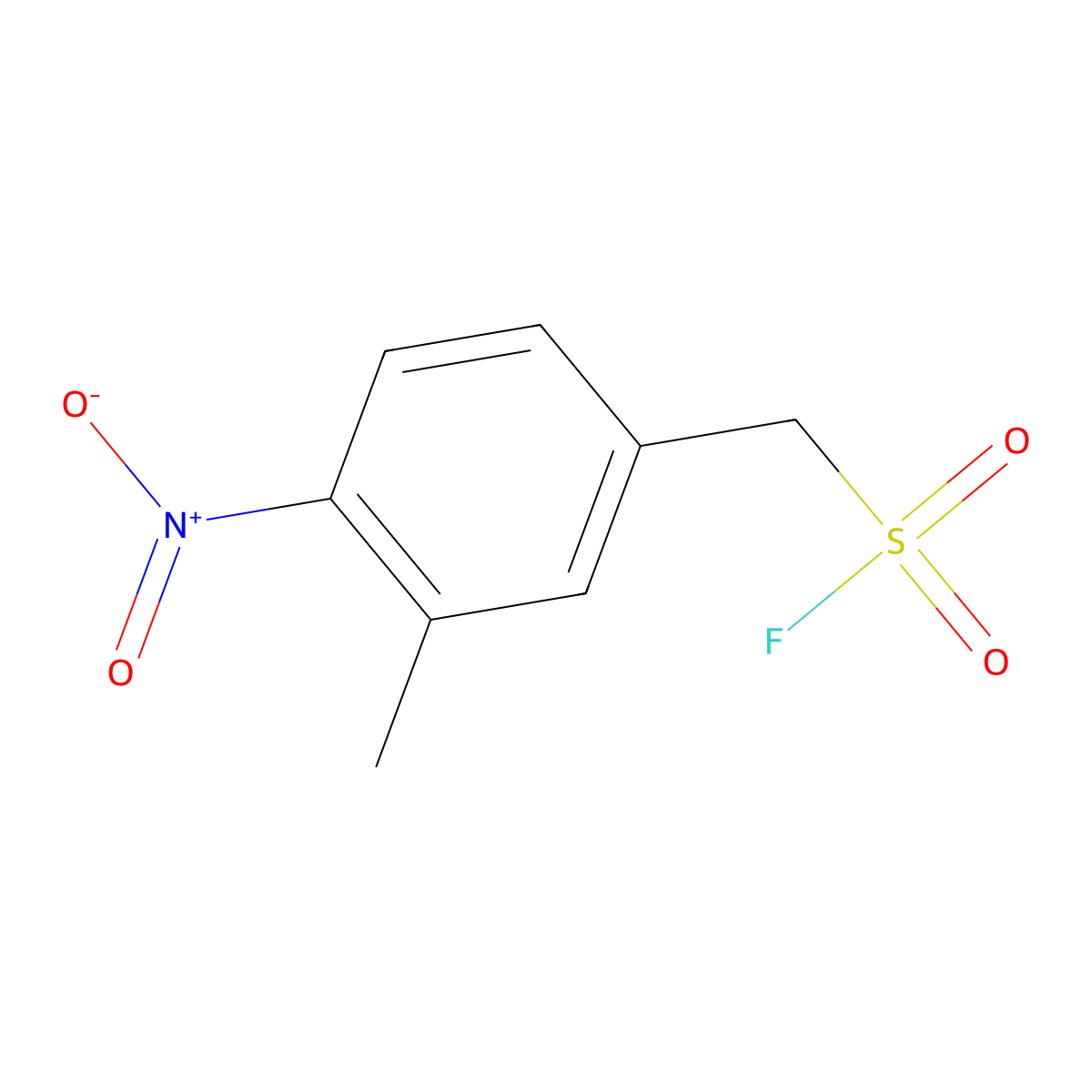 (3-Methyl-4-nitrophenyl)methanesulfonyl fluoride molecular structure, CAS 2228223-17-2