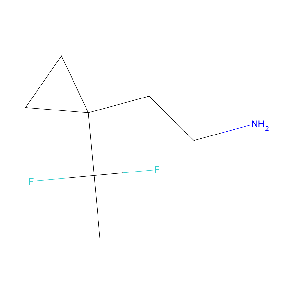 2-[1-(1,1-Difluoroethyl)cyclopropyl]ethan-1-amine molecular structure, CAS 2228223-74-1