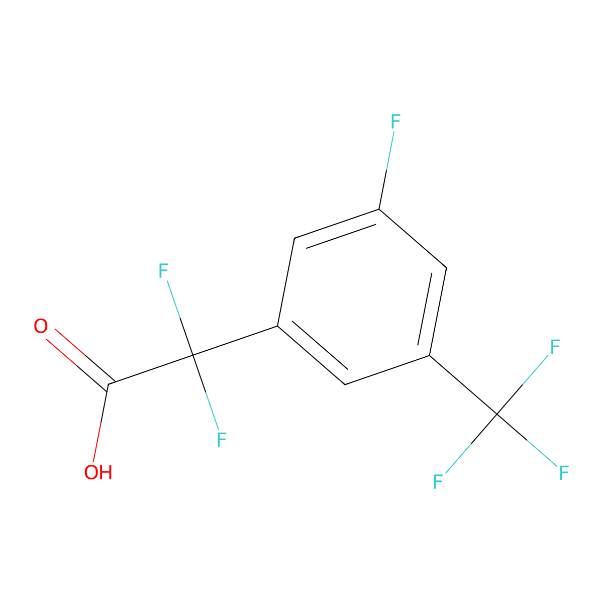 2,2-Difluoro-2-(3-fluoro-5-(trifluoromethyl)phenyl)acetic acid molecular structure, CAS 2228224-64-2