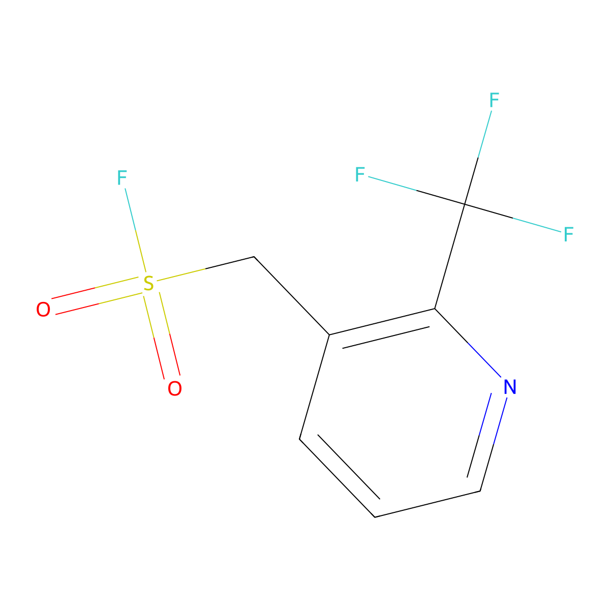 [2-(Trifluoromethyl)pyridin-3-yl]methanesulfonyl fluoride molecular structure, CAS 2228224-68-6