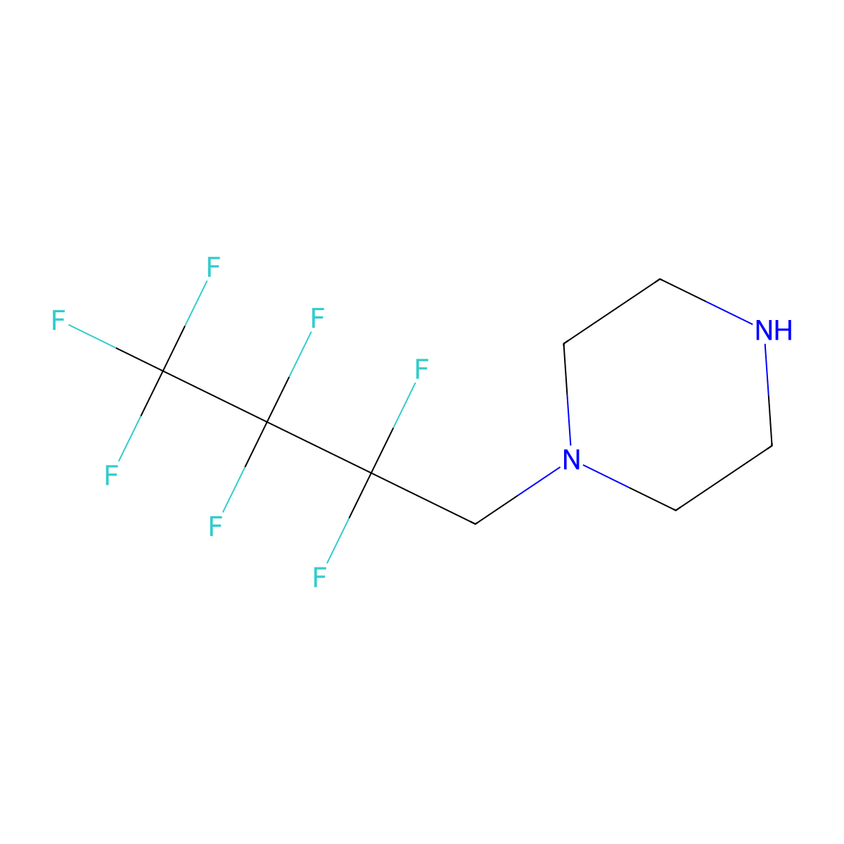 1-(2,2,3,3,4,4,4-Heptafluorobutyl)piperazine molecular structure, CAS 2228226-01-3