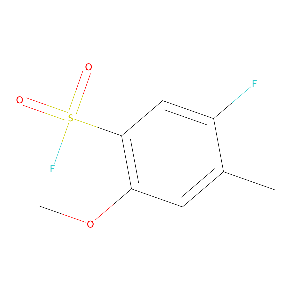 5-Fluoro-2-methoxy-4-methylbenzene-1-sulfonyl fluoride molecular structure, CAS 2228226-35-3