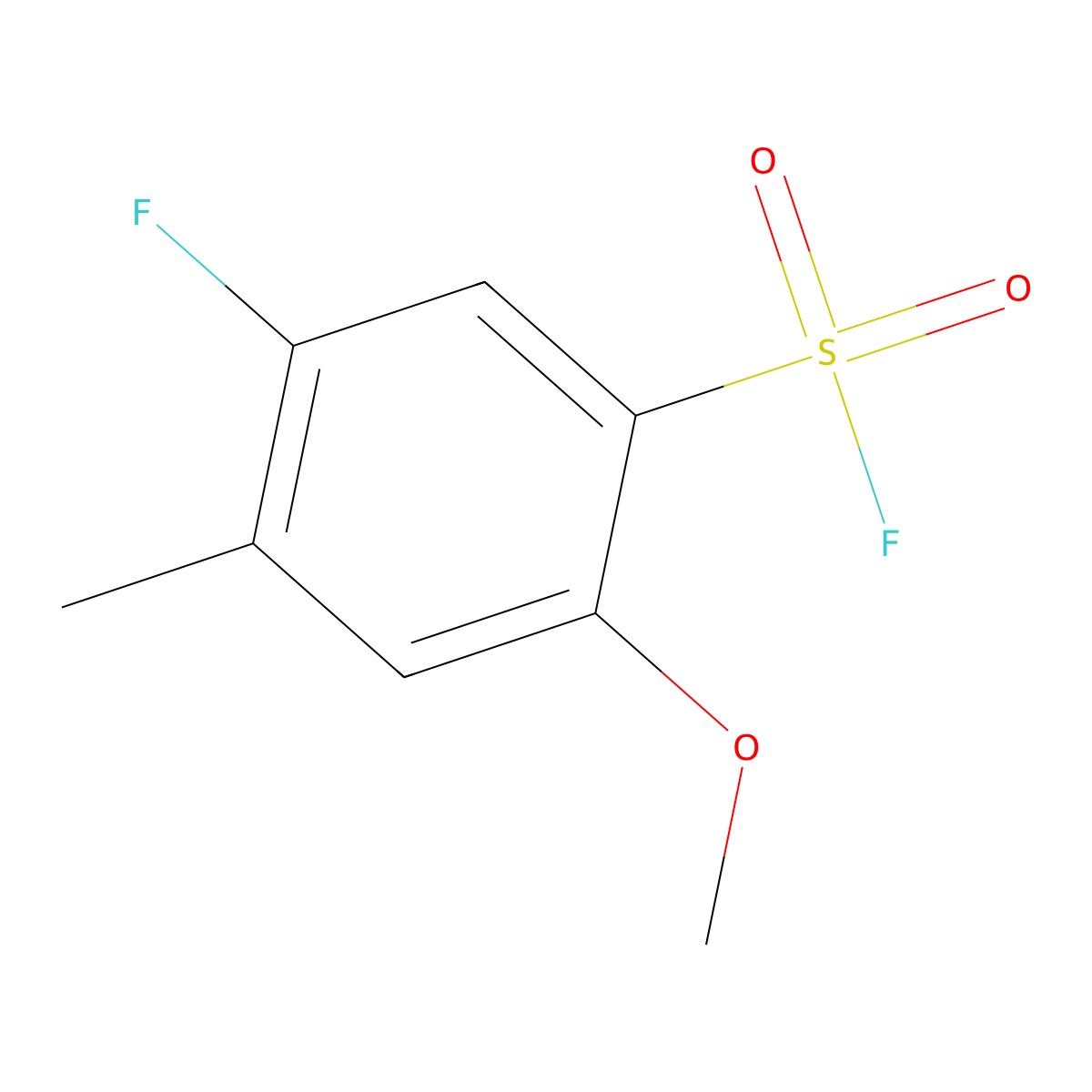 5-Fluoro-2-methoxy-4-methylbenzene-1-sulfonyl fluoride molecular structure, CAS 2228226-35-3