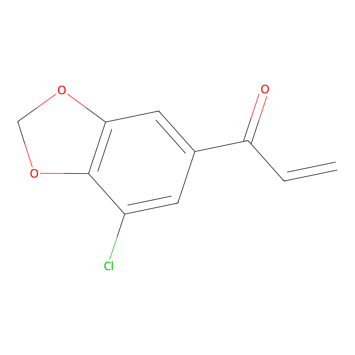 1-(7-Chloro-1,3-dioxaindan-5-yl)prop-2-en-1-one molecular structure, CAS 2228226-71-7