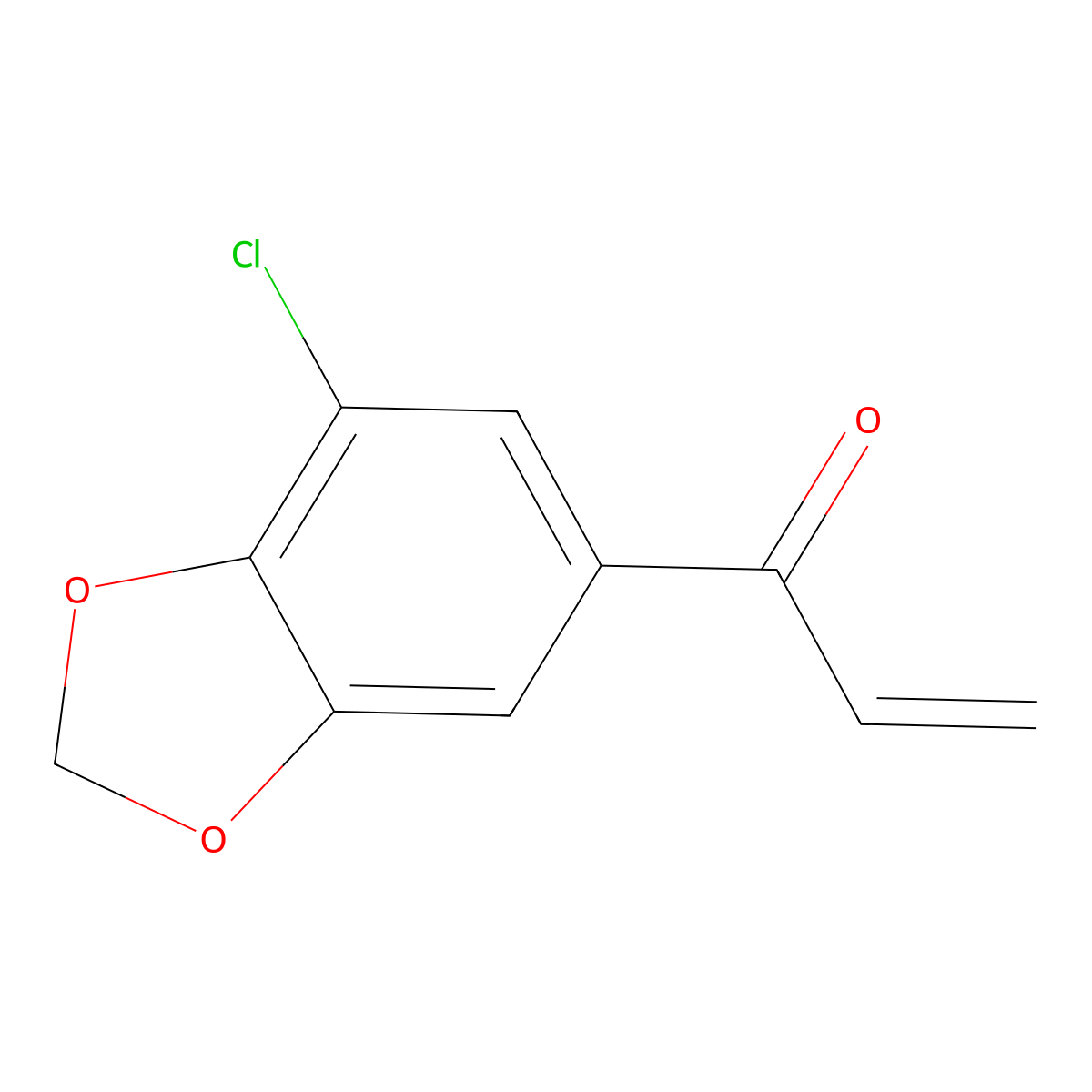 1-(7-Chloro-1,3-dioxaindan-5-yl)prop-2-en-1-one molecular structure, CAS 2228226-71-7