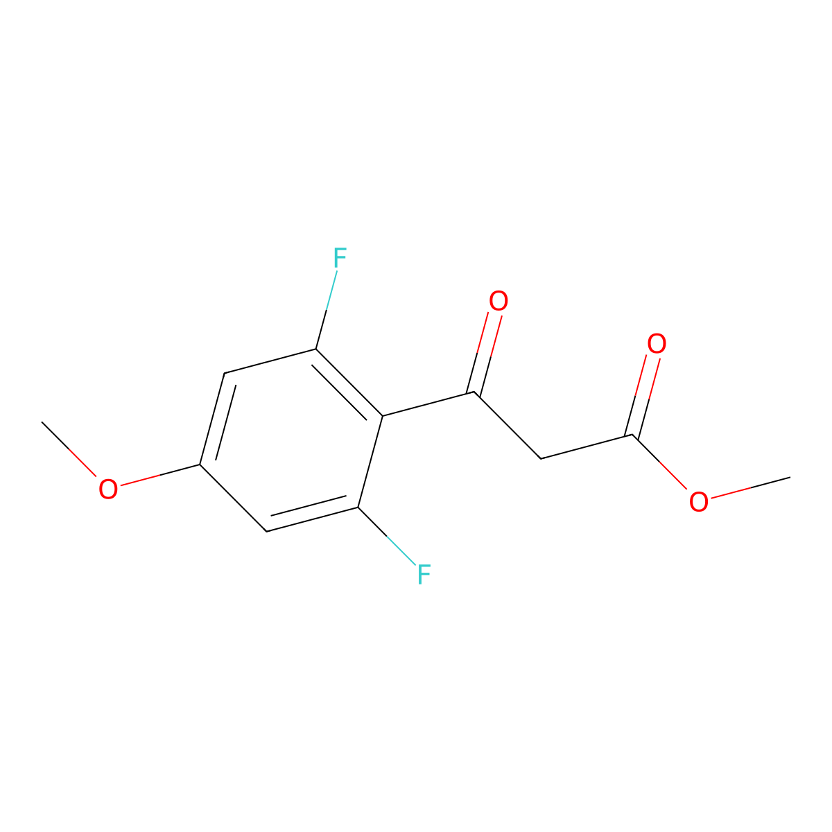 Methyl 3-(2,6-difluoro-4-methoxyphenyl)-3-oxopropanoate molecular structure, CAS 2228230-79-1