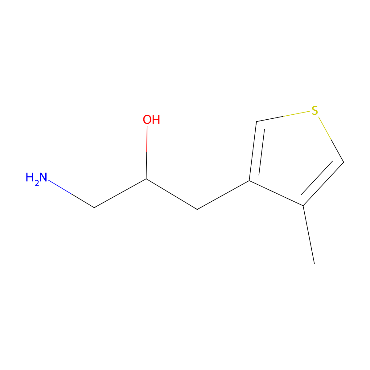 1-Amino-3-(4-methylthiophen-3-yl)propan-2-ol molecular structure, CAS 2228232-84-4