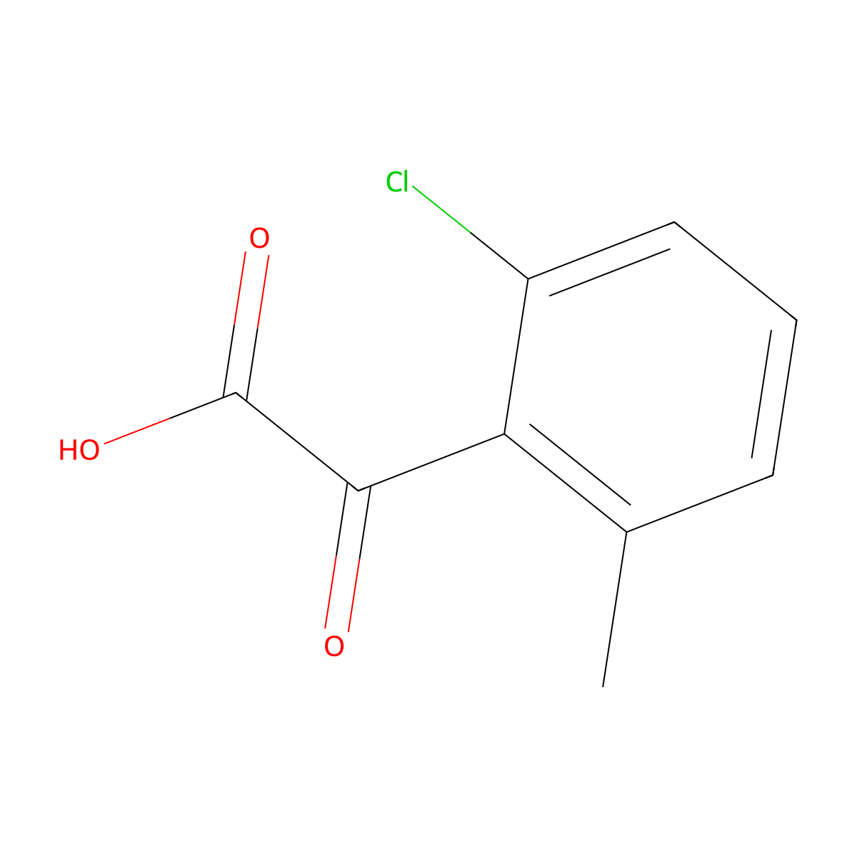 2-(2-Chloro-6-methylphenyl)-2-oxoacetic acid molecular structure, CAS 2228240-34-2