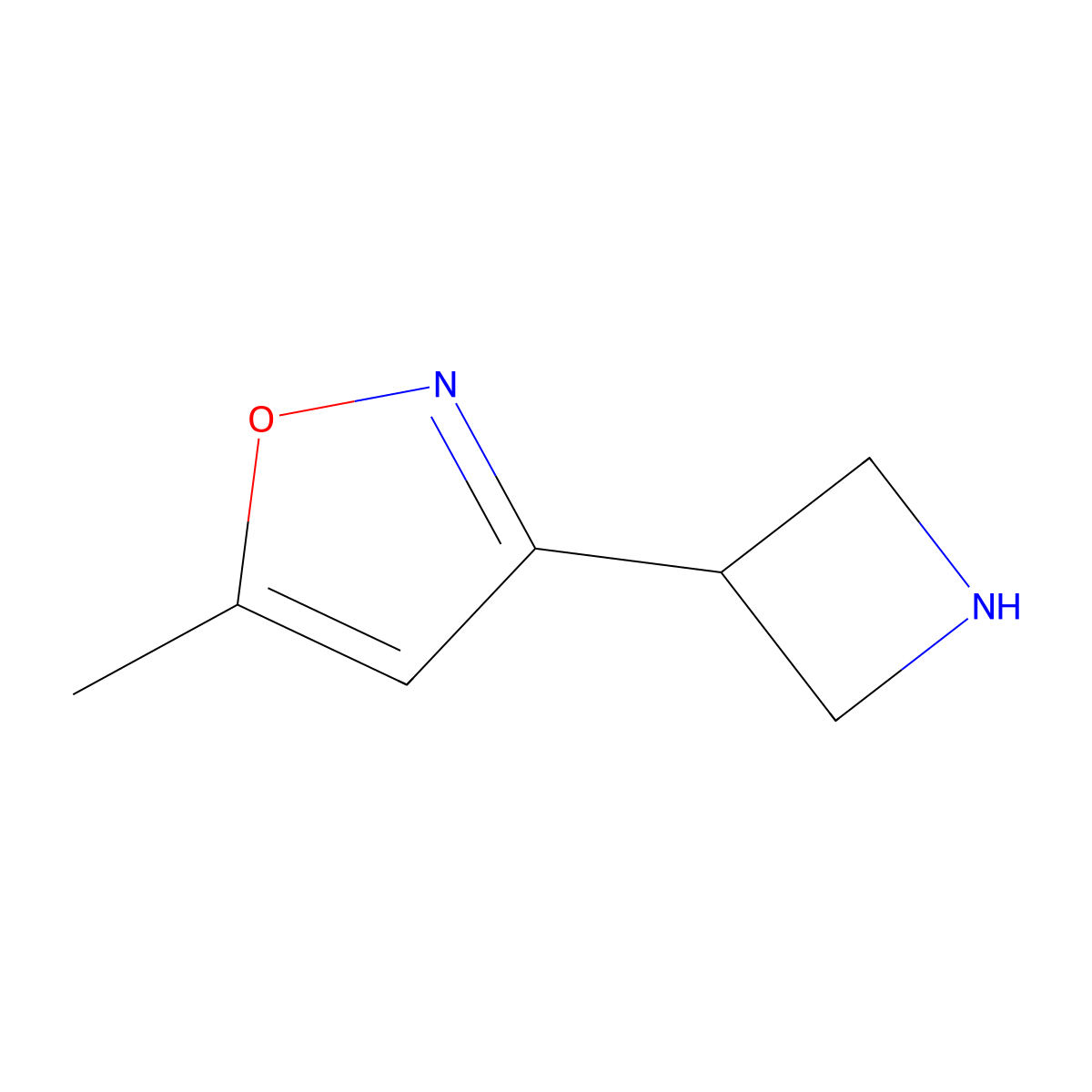 3-(Azetidin-3-yl)-5-methyl-1,2-oxazole molecular structure, CAS 2228240-88-6