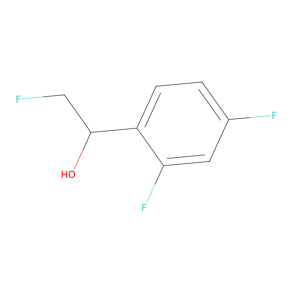 1-(2,4-Difluorophenyl)-2-fluoroethan-1-ol molecular structure, CAS 2228241-32-3