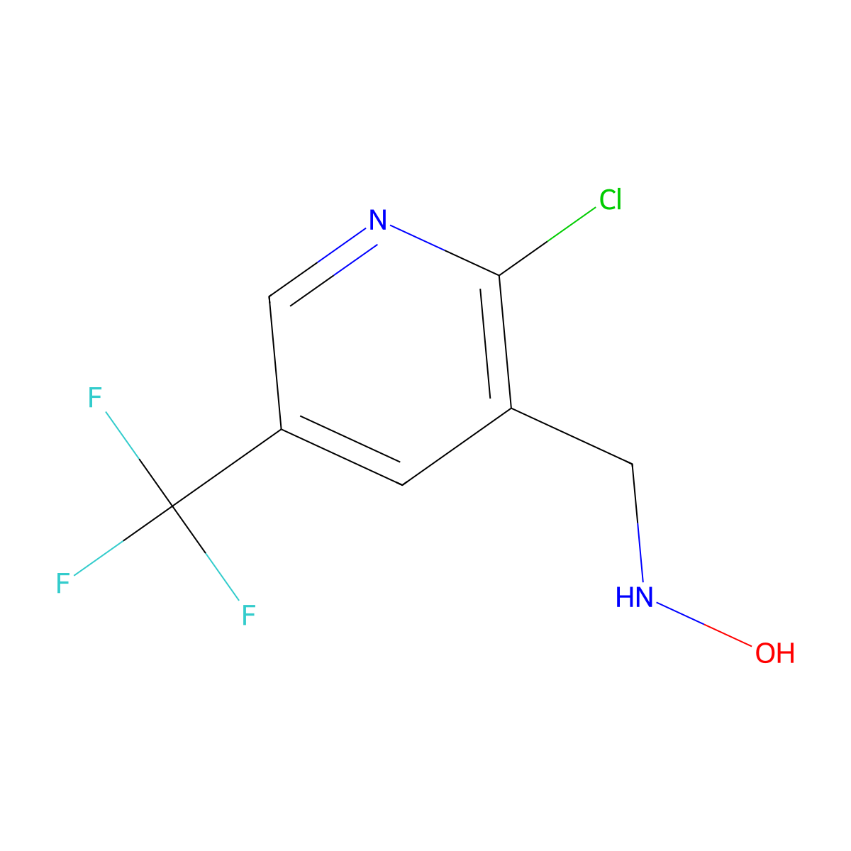N-{[2-chloro-5-(trifluoromethyl)pyridin-3-yl]methyl}hydroxylamine molecular structure, CAS 2228241-80-1