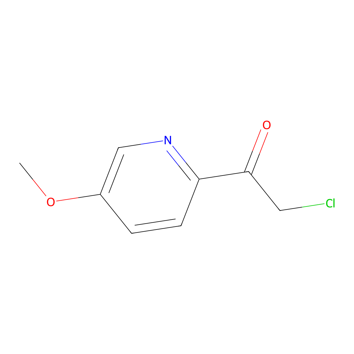 2-Chloro-1-(5-methoxypyridin-2-yl)ethan-1-one molecular structure, CAS 2228243-12-5