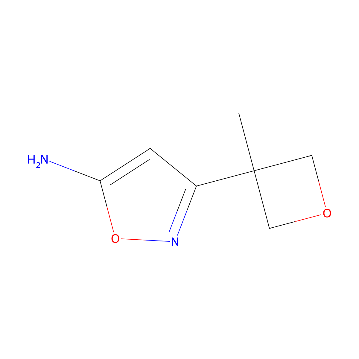 3-(3-Methyloxetan-3-yl)-1,2-oxazol-5-amine molecular structure, CAS 2228243-48-7