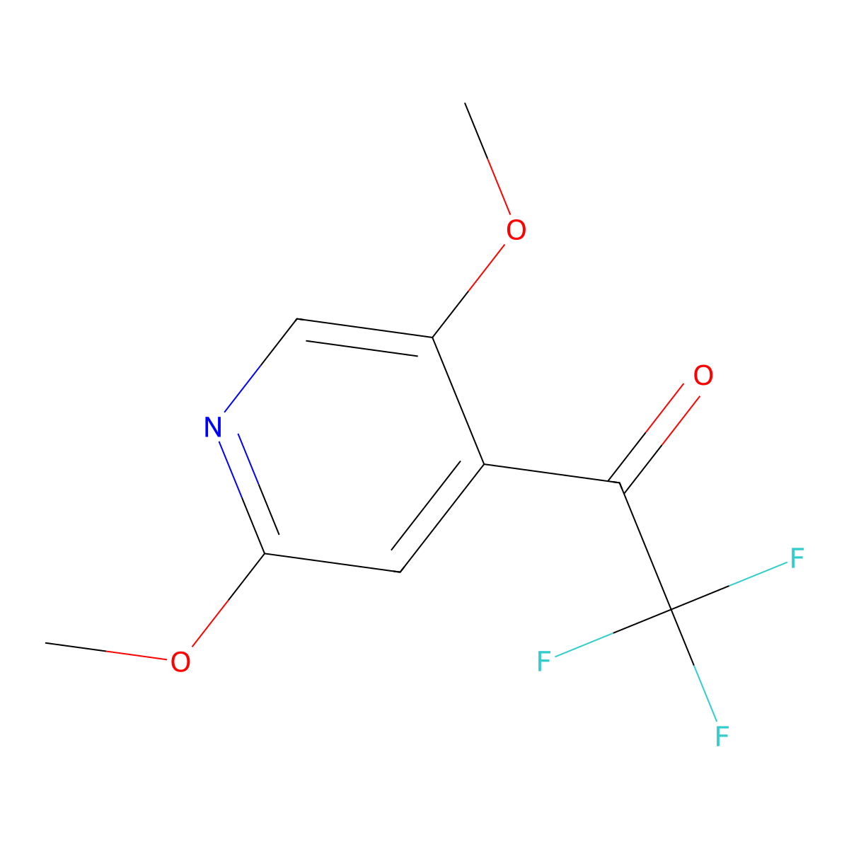 1-(2,5-Dimethoxypyridin-4-yl)-2,2,2-trifluoroethan-1-one molecular structure, CAS 2228246-63-5