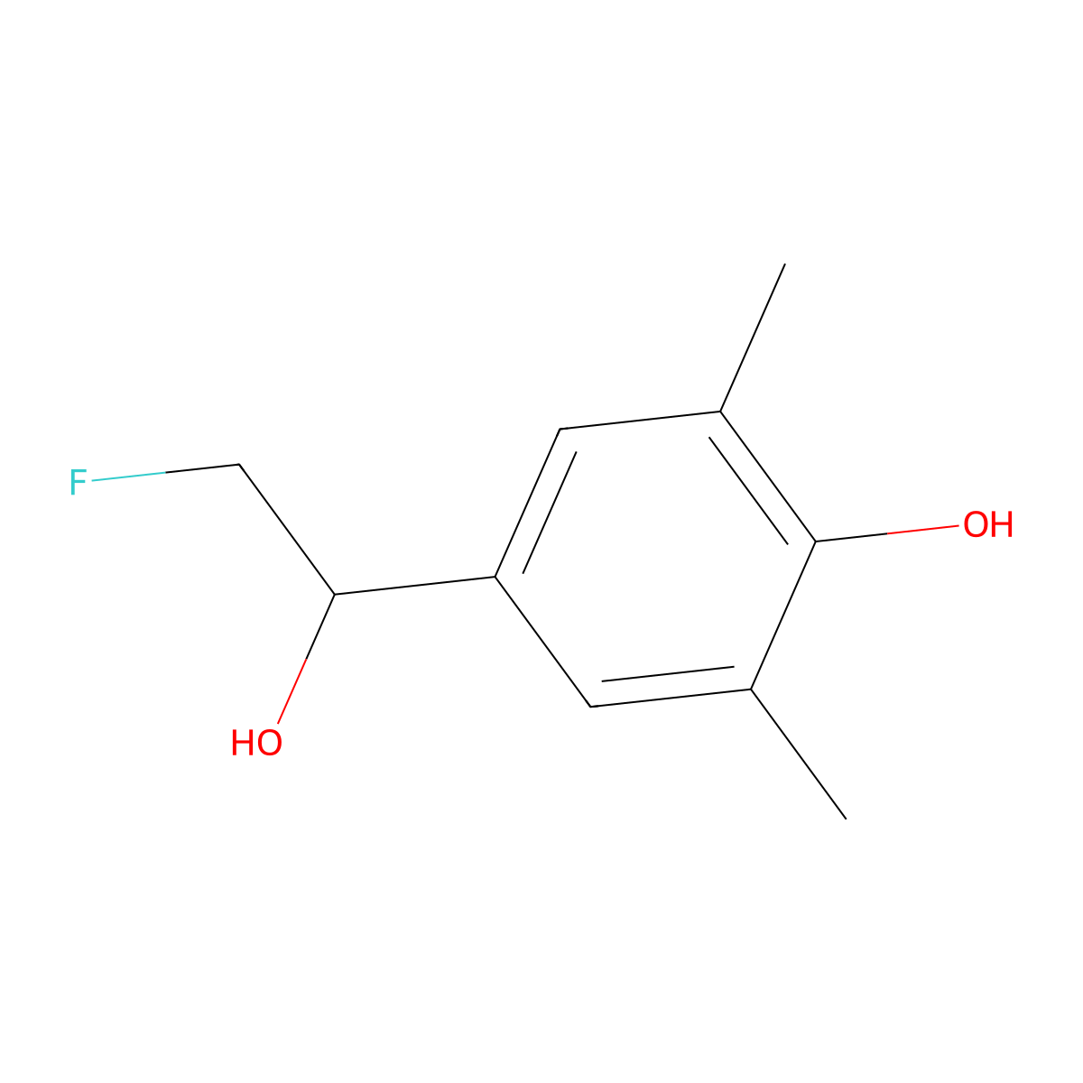 4-(2-Fluoro-1-hydroxyethyl)-2,6-dimethylphenol molecular structure, CAS 2228253-42-5