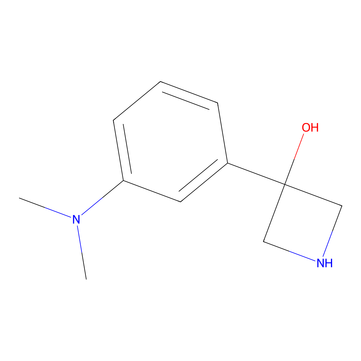 3-[3-(Dimethylamino)phenyl]azetidin-3-ol molecular structure, CAS 2228253-56-1