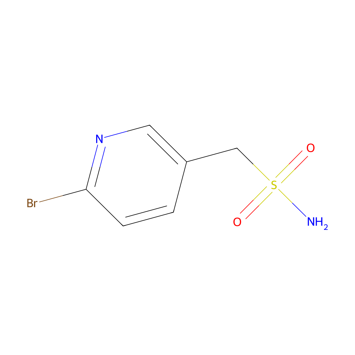 (6-Bromopyridin-3-yl)methanesulfonamide molecular structure, CAS 2228258-09-9