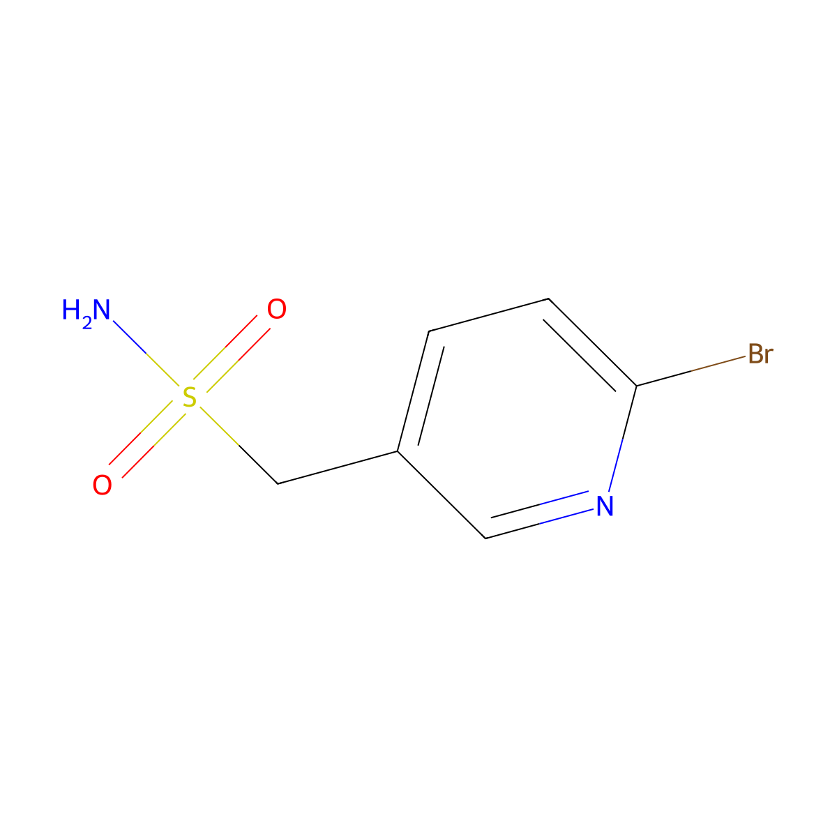 (6-Bromopyridin-3-yl)methanesulfonamide molecular structure, CAS 2228258-09-9