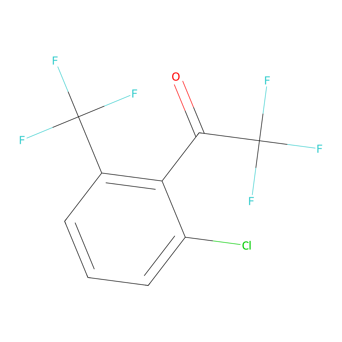 1-[2-Chloro-6-(trifluoromethyl)phenyl]-2,2,2-trifluoroethan-1-one molecular structure, CAS 2228259-70-7