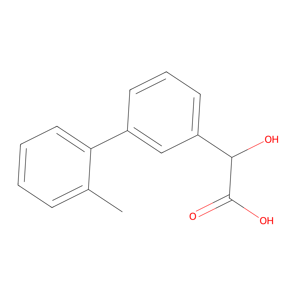 2-Hydroxy-2-[3-(2-methylphenyl)phenyl]acetic acid molecular structure, CAS 2228260-14-6