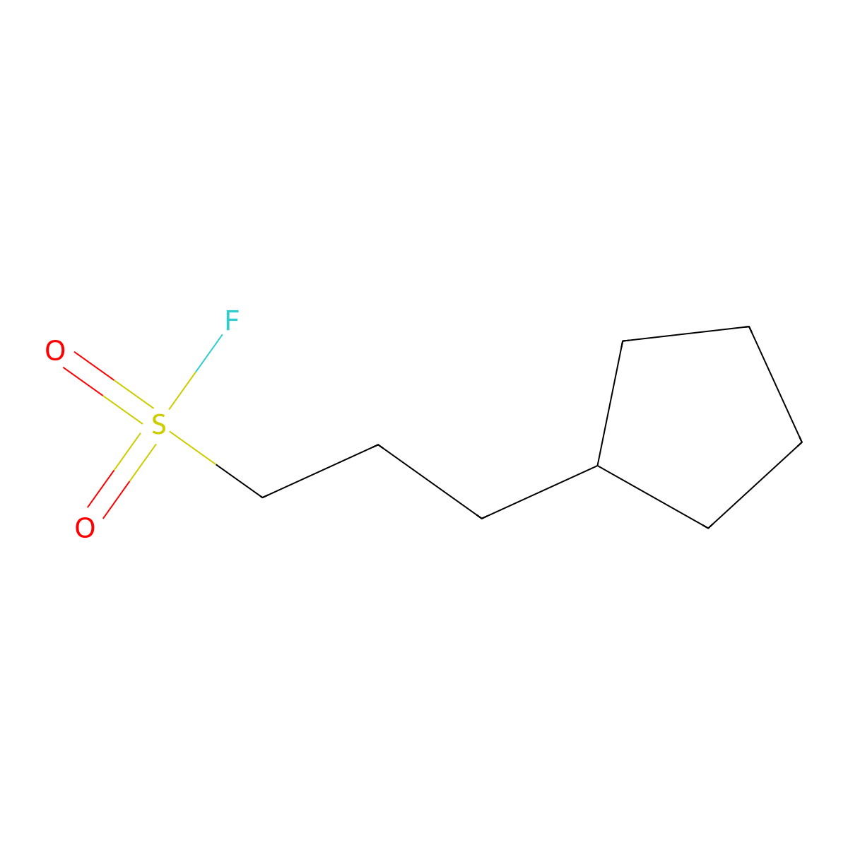 3-Cyclopentylpropane-1-sulfonyl fluoride molecular structure, CAS 2228260-18-0