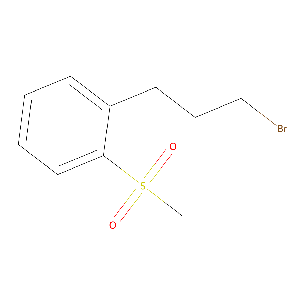 1-(3-Bromopropyl)-2-(methylsulfonyl)benzene molecular structure, CAS 2228261-35-4