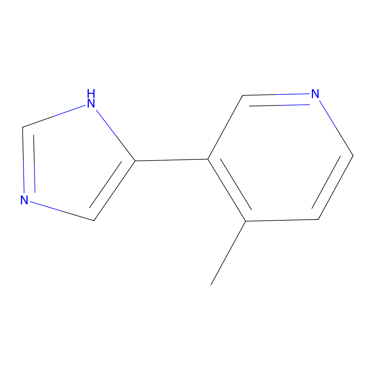 3-(1H-imidazol-4-yl)-4-methylpyridine molecular structure, CAS 2228263-88-3