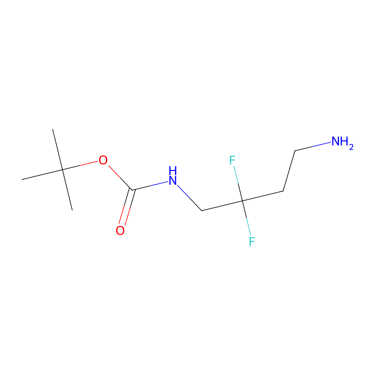 Tert-butyl N-(4-amino-2,2-difluorobutyl)carbamate molecular structure, CAS 2228265-84-5
