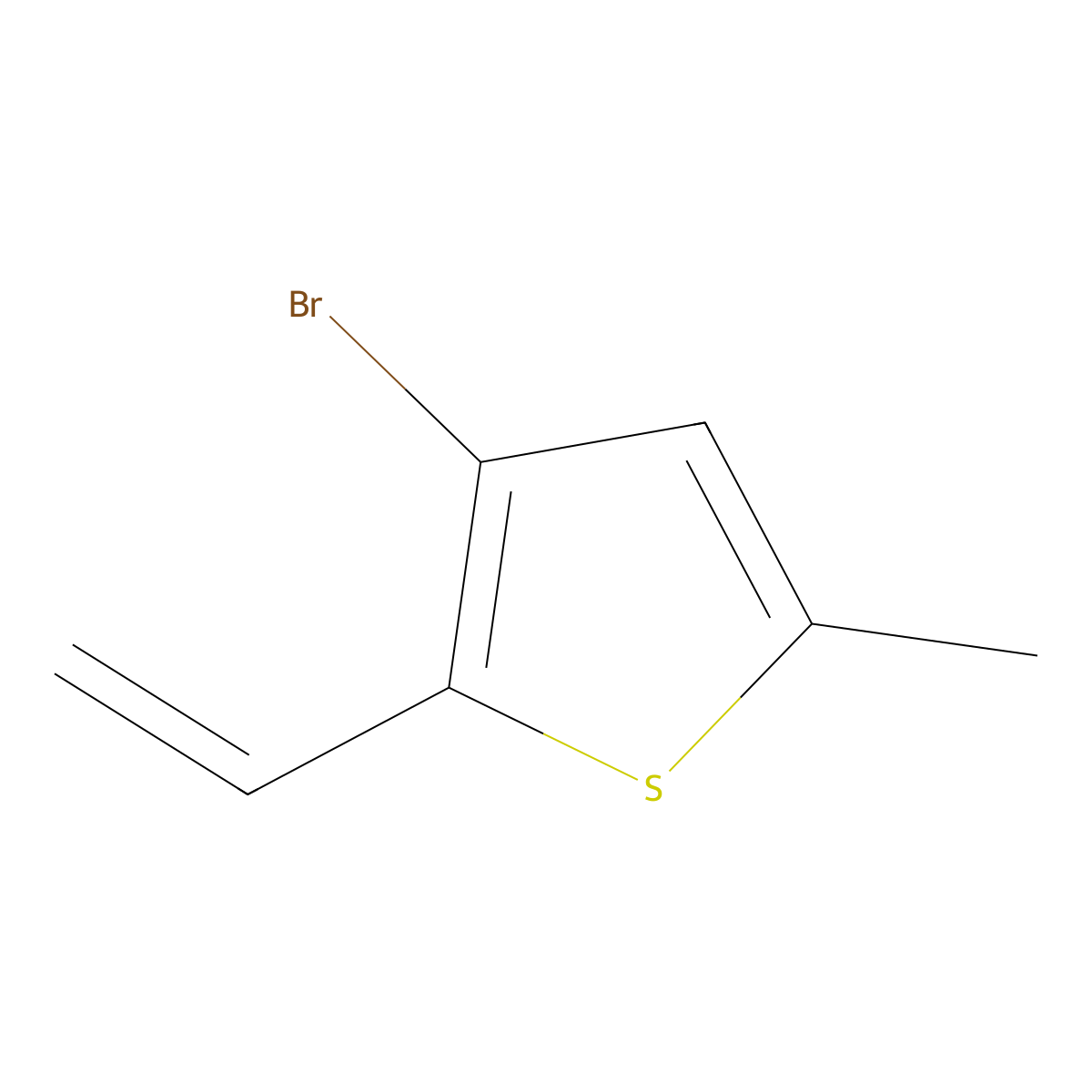 3-Bromo-2-ethenyl-5-methylthiophene molecular structure, CAS 2228265-92-5
