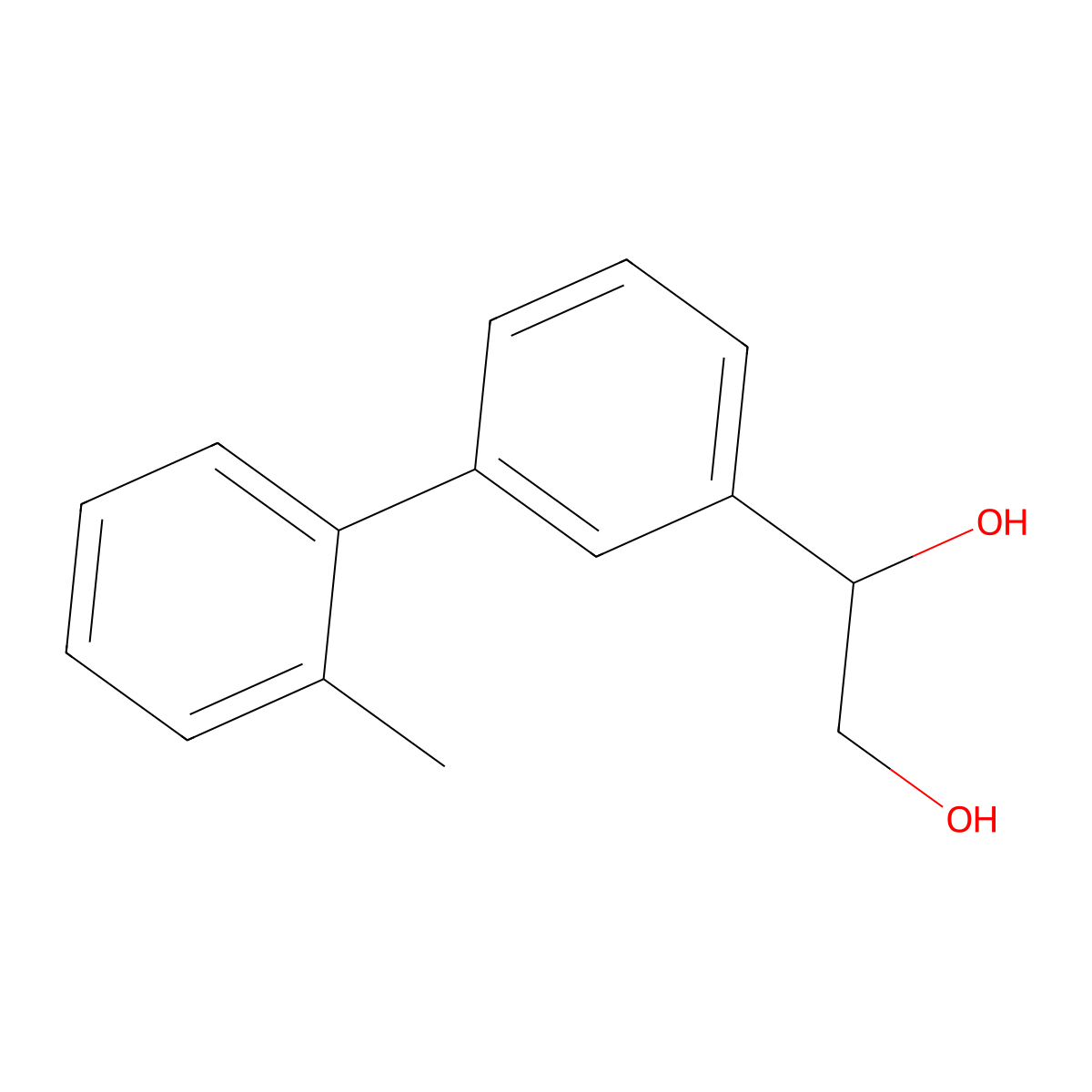 1-[3-(2-Methylphenyl)phenyl]ethane-1,2-diol molecular structure, CAS 2228266-52-0