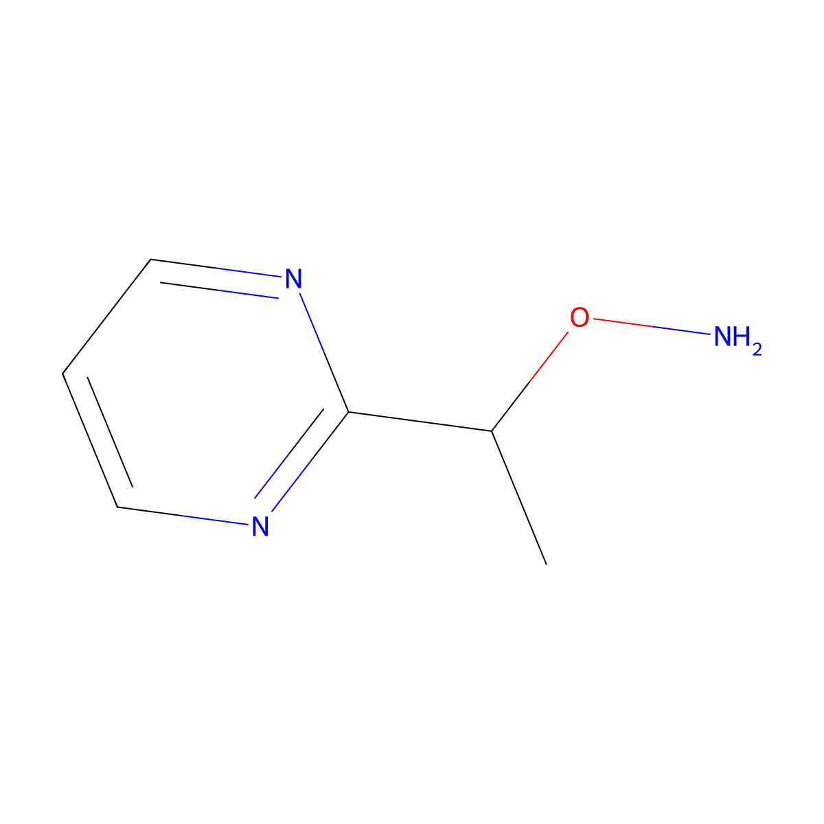 O-(1-(Pyrimidin-2-YL)ethyl)hydroxylamine molecular structure, CAS 2228273-20-7