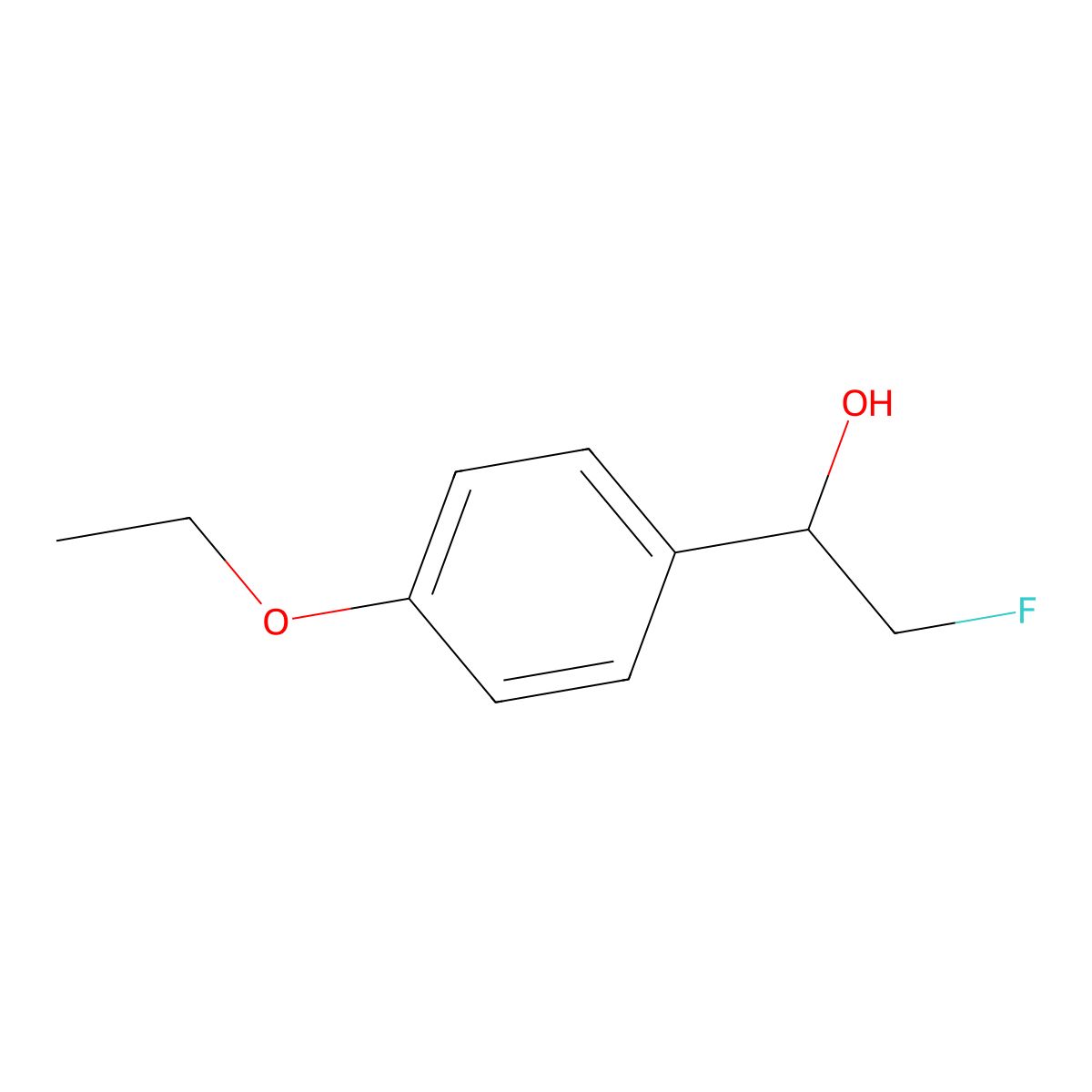 1-(4-Ethoxyphenyl)-2-fluoroethan-1-ol molecular structure, CAS 2228275-37-2