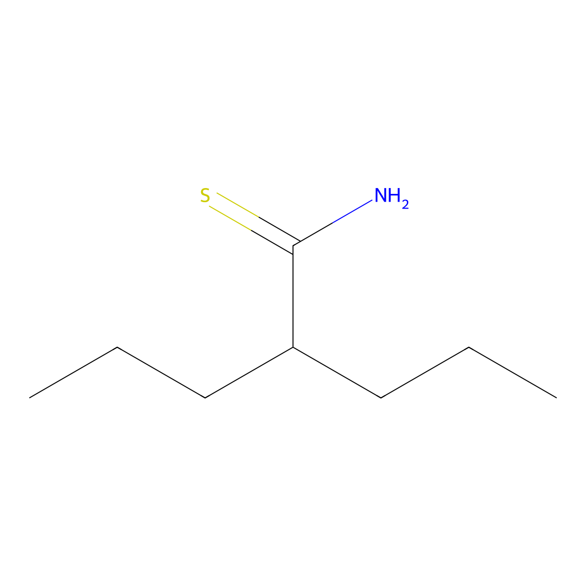 2-Propylpentanethioamide molecular structure, CAS 2228275-83-8