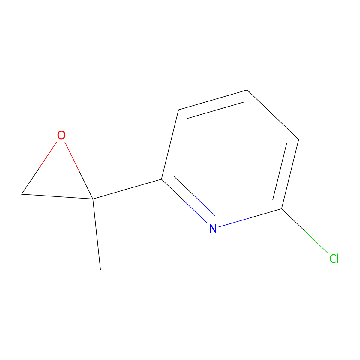 2-Chloro-6-(2-methyloxiran-2-yl)pyridine molecular structure, CAS 2228280-94-0