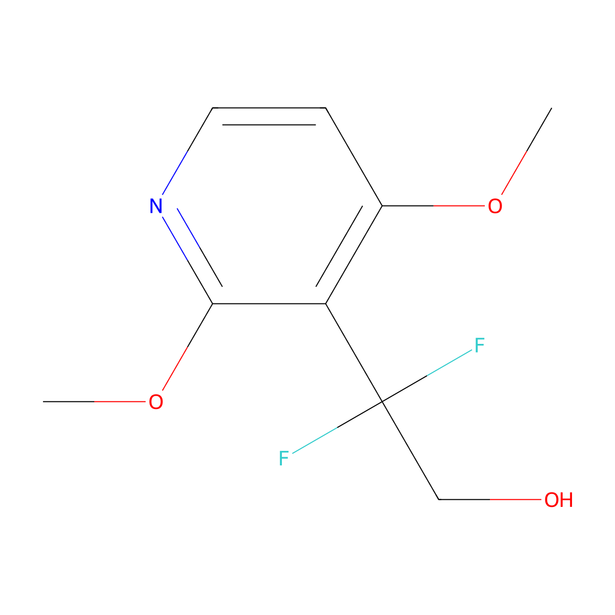 2-(2,4-Dimethoxypyridin-3-yl)-2,2-difluoroethan-1-ol molecular structure, CAS 2228282-00-4